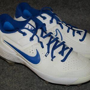 Nike Zoom Hyperdiamond 3 Elite Softball Cleats White Blue Sz 10 C12229-106